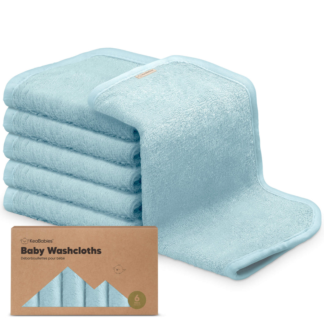 Deluxe Baby Washcloths (Sky)