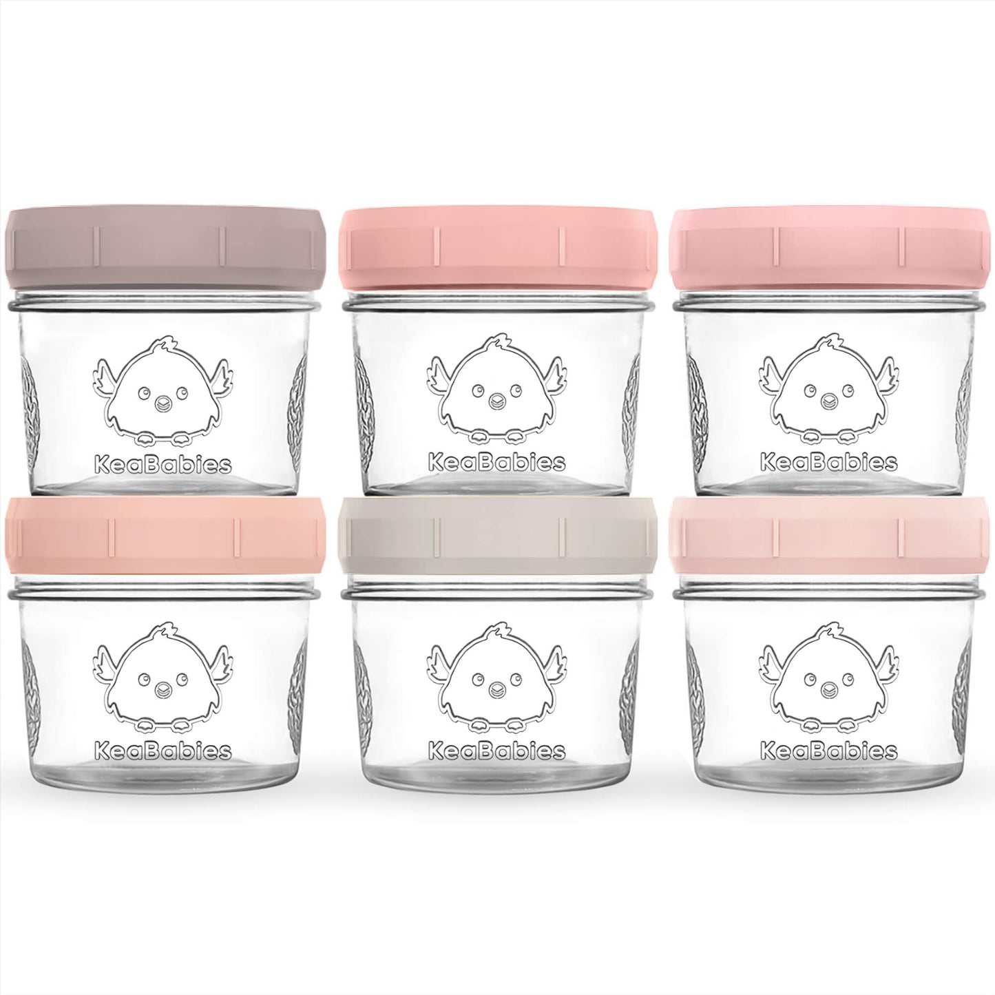 6-Pack Prep Jars Food Glass Containers 25745292787898
