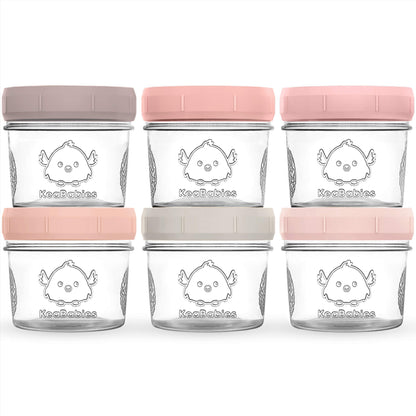 6-Pack Prep Jars Food Glass Containers 25745292787898