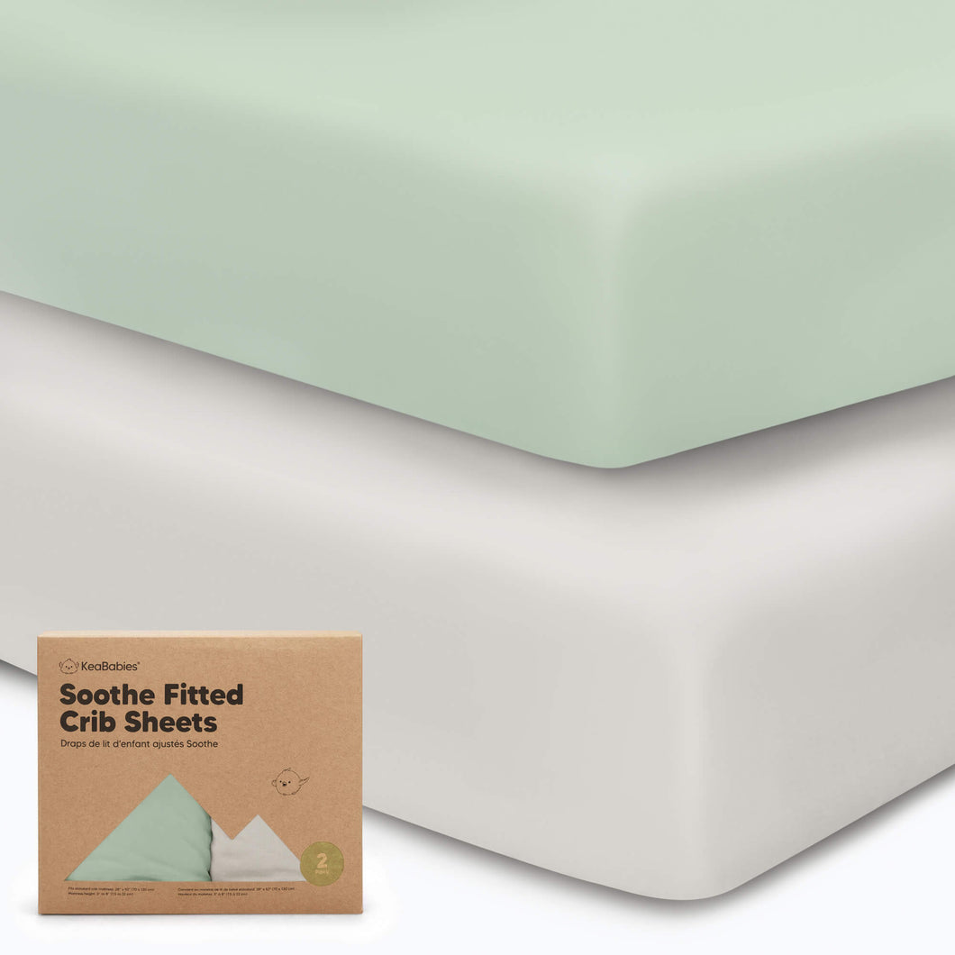 Soothe Fitted Crib Sheet (Sage)
