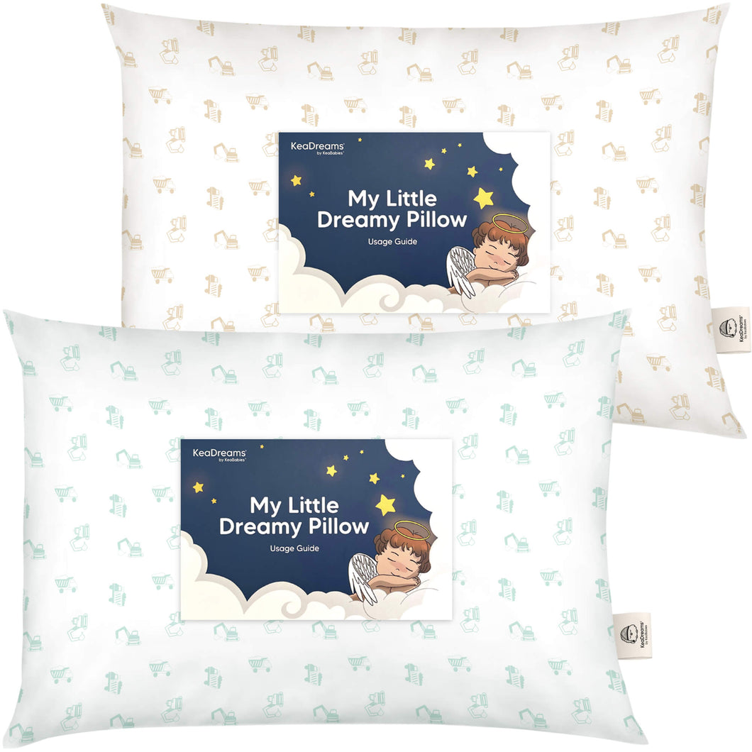 2-Pack Toddler Pillows (Excavator)