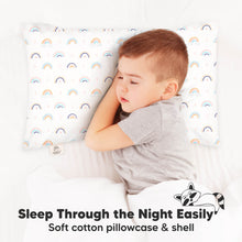 Load image into Gallery viewer, Jumbo Toddler Pillow with Pillowcase (Jolly Rainbow)
