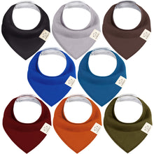 Load image into Gallery viewer, 8-Pack Organic Bandana Bibs (Boy)
