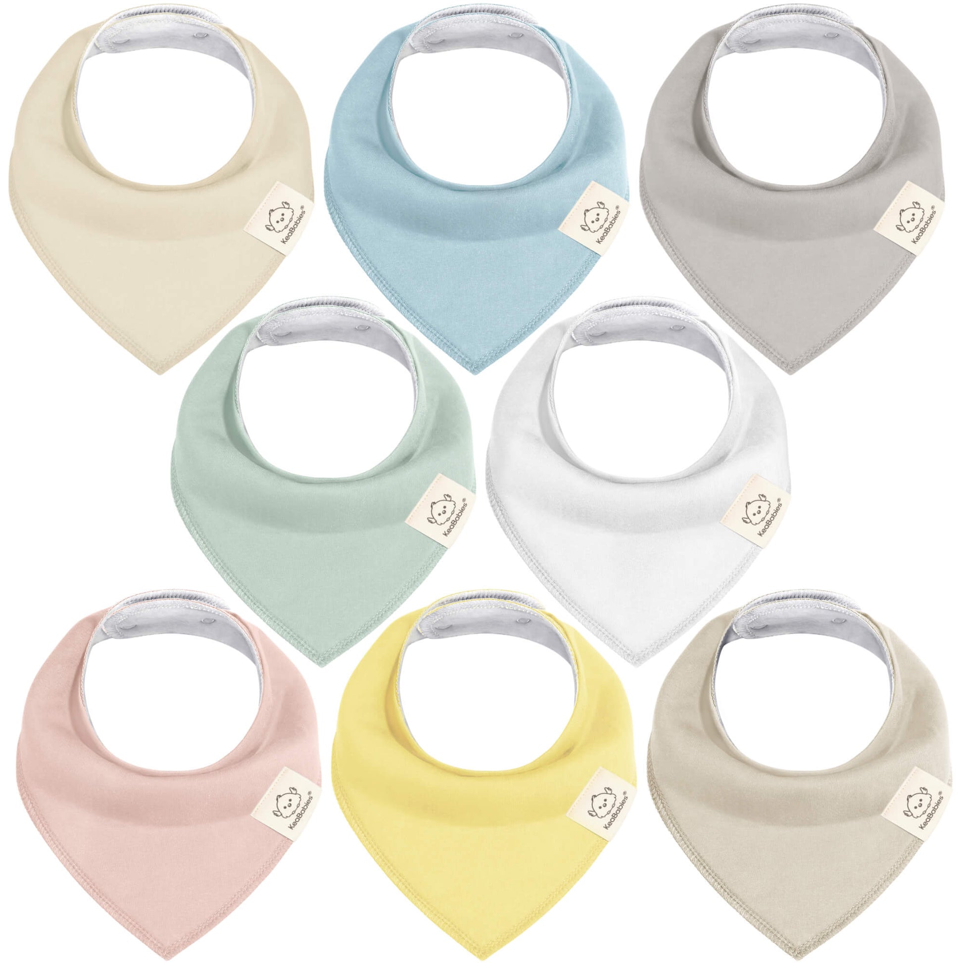 8-Pack Organic Bandana Bibs (Girl) 25811969212602