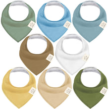 Load image into Gallery viewer, 8-Pack Organic Bandana Bibs (Boy)
