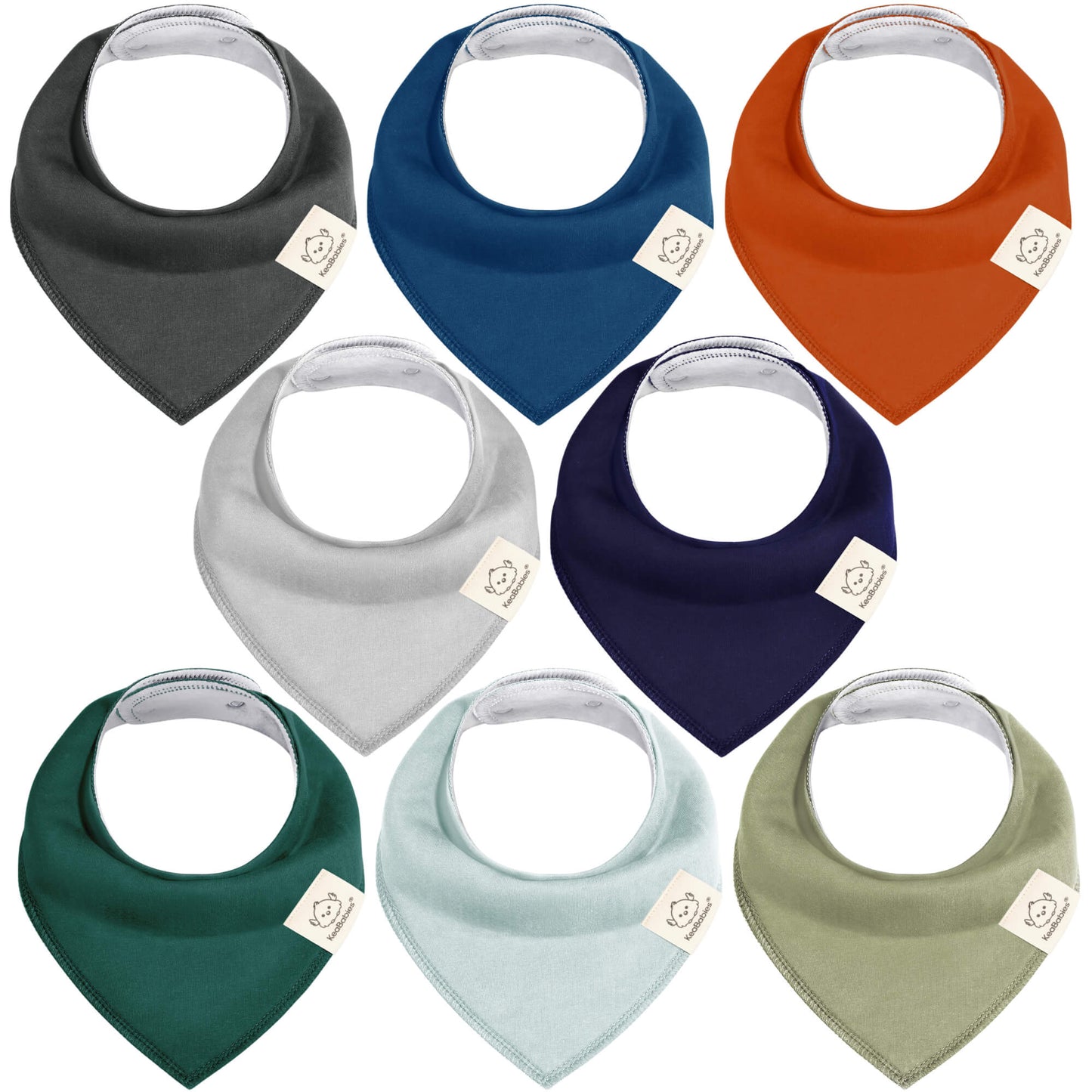 8-Pack Organic Bandana Bibs (Boy) 25812004438202