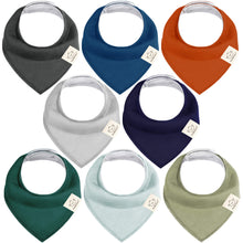 Load image into Gallery viewer, 8-Pack Organic Bandana Bibs (Boy)
