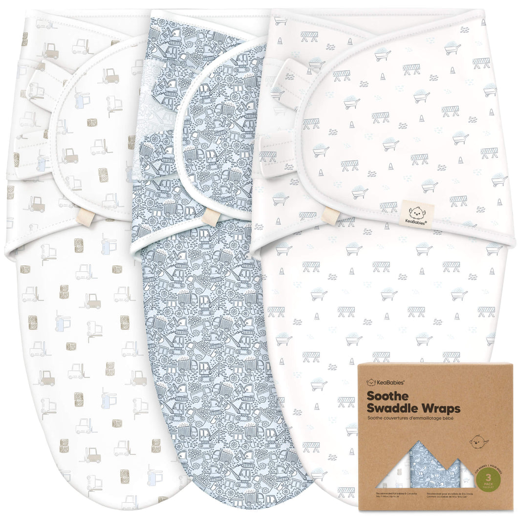 3-Pack Soothe Swaddle Wraps (Excavation)