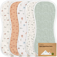 Load image into Gallery viewer, Softe Muslin Baby Burp Cloth (Wilderness)
