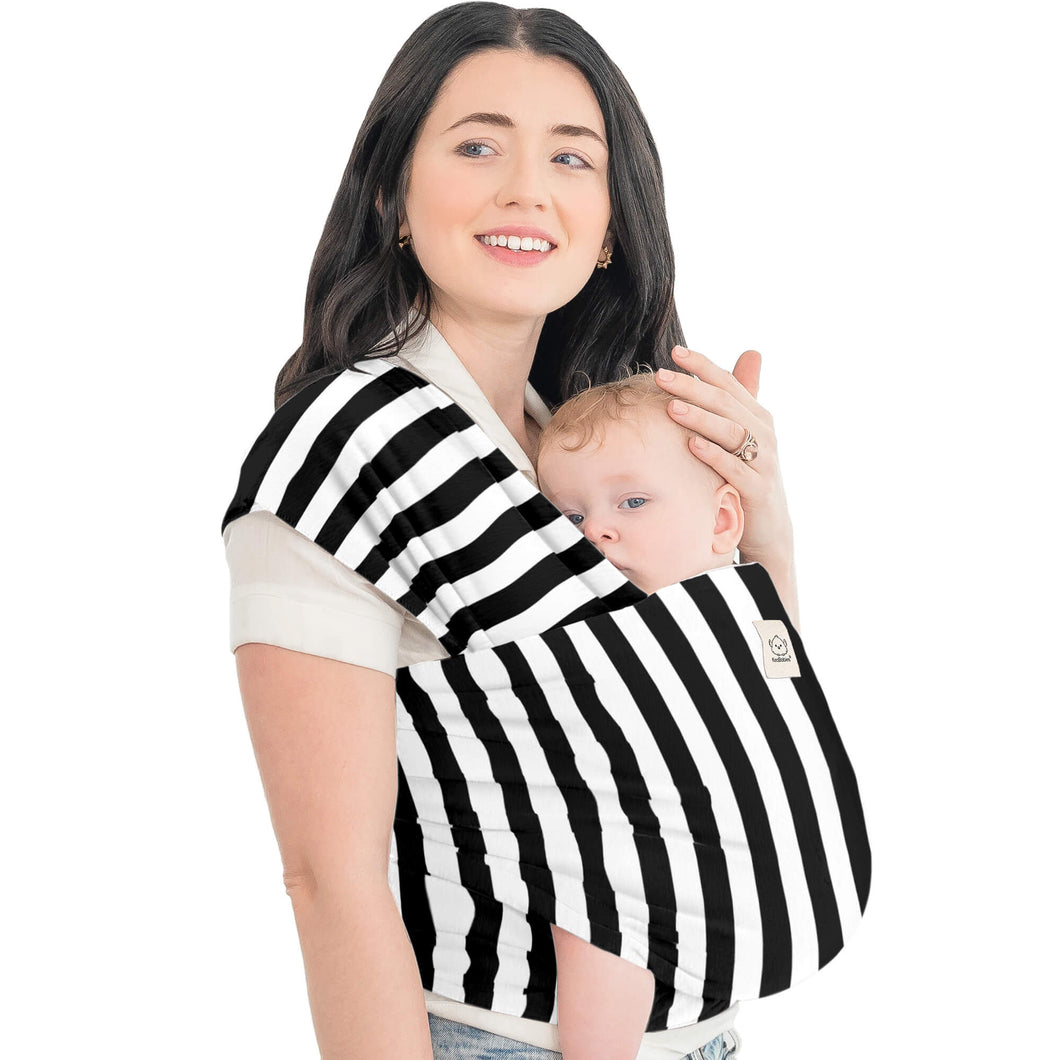 KeaBabies Original Wrap Carrier (Black Stripes)