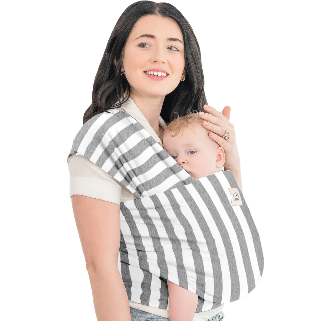 KeaBabies Original Wrap Carrier (Gray Stripes)