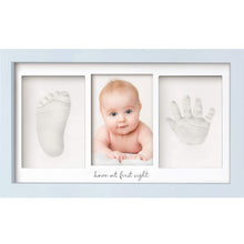 Load image into Gallery viewer, Baby Handprint &amp; Footprint Keepsake Duo Frame (Mist Blue)
