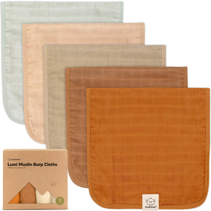 5-Pack Lumi Muslin Burp Cloths 25893597348026