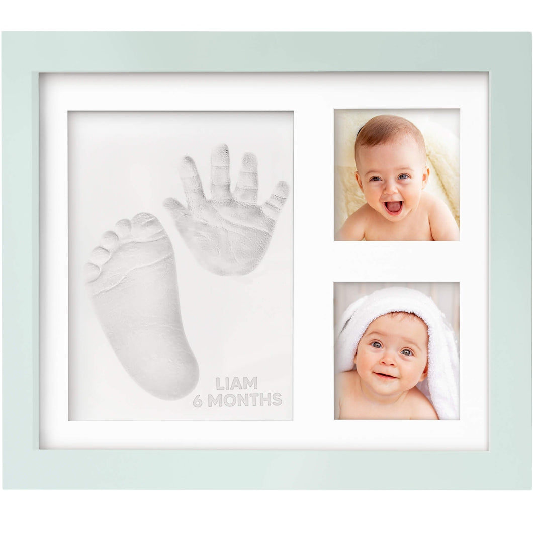 Baby Handprint & Footprint Keepsake Solo Frame (Sage)
