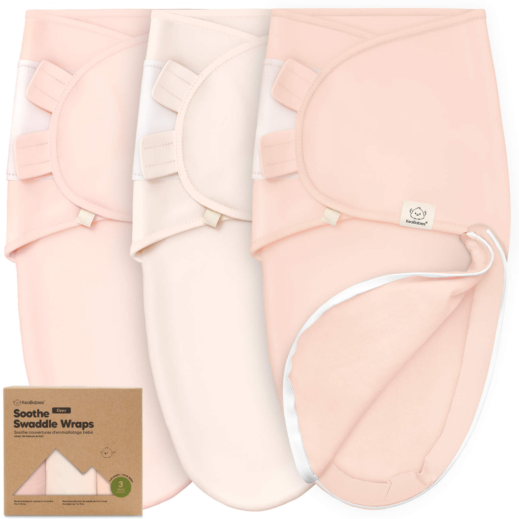 3-Pack Soothe Zippy Swaddle Wrap (Angelic)