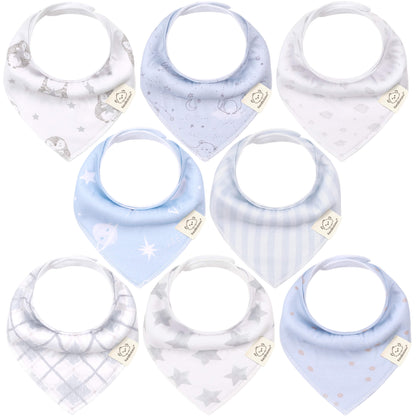 8-Pack Organic Bandana Bibs (Boy) 25944104960186