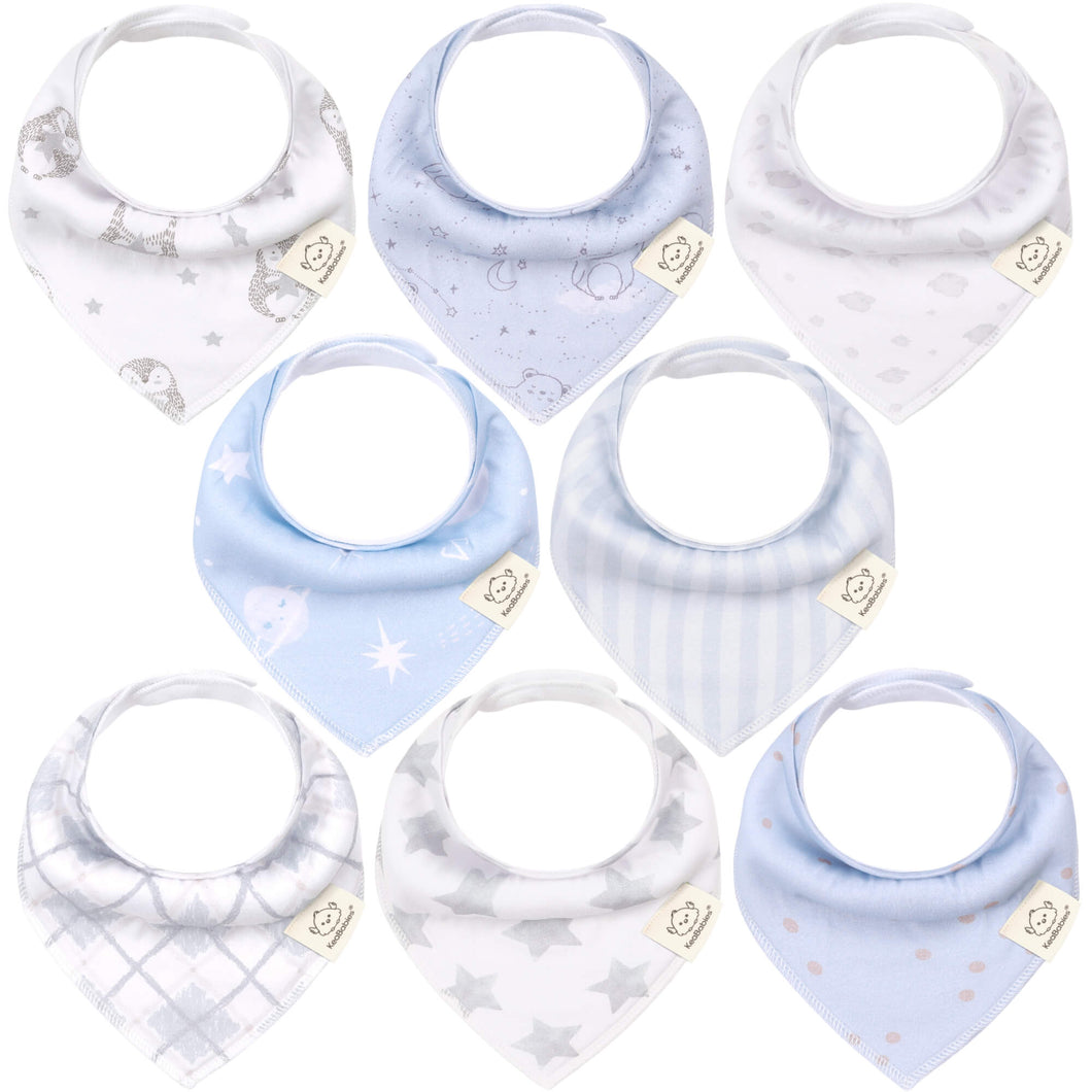 8-Pack Organic Bandana Bibs (Boy)