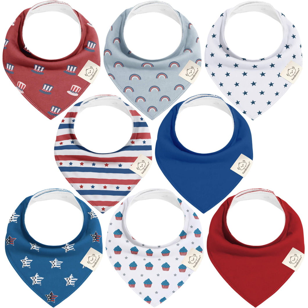 8-Pack Organic Bandana Bibs (Boy)