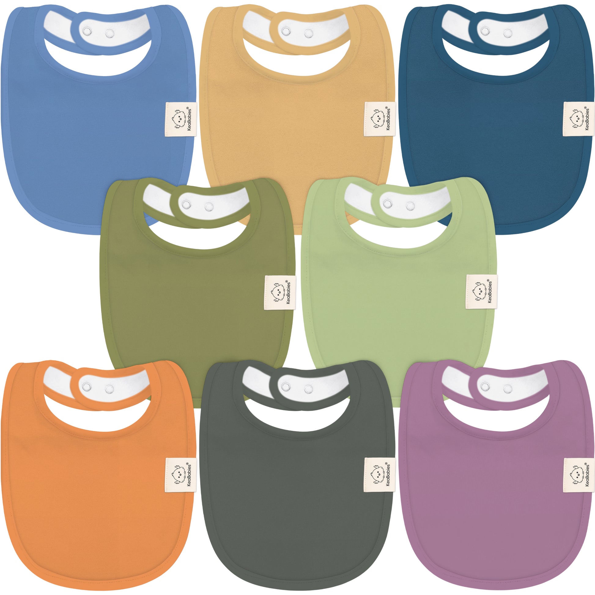 8-Pack Urban Drool Bibs 26153792340154