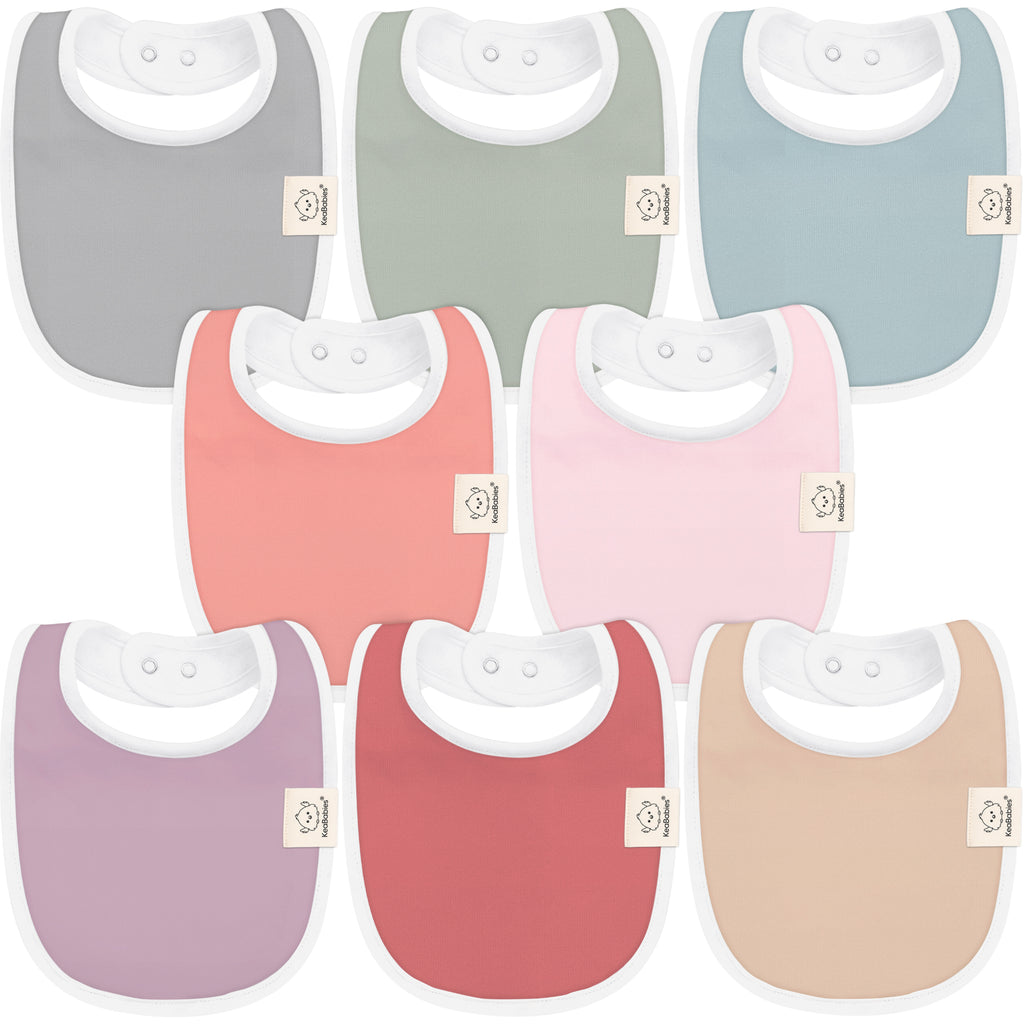 Organic Cotton Baby Drool Bibs, Toddler Teething Bibs 8-Pack