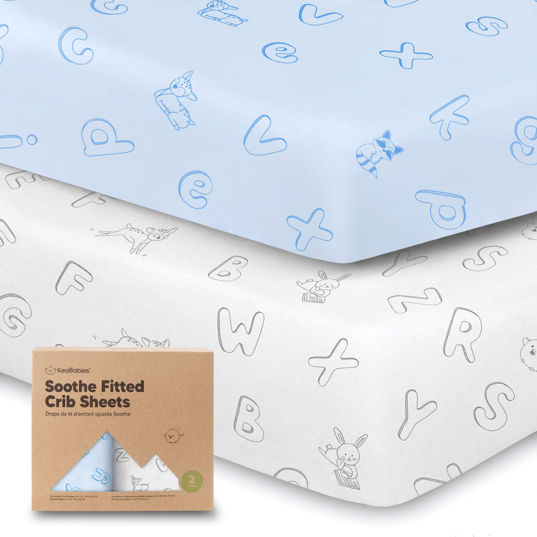 Soothe Fitted Crib Sheet (ABC Land Sky)