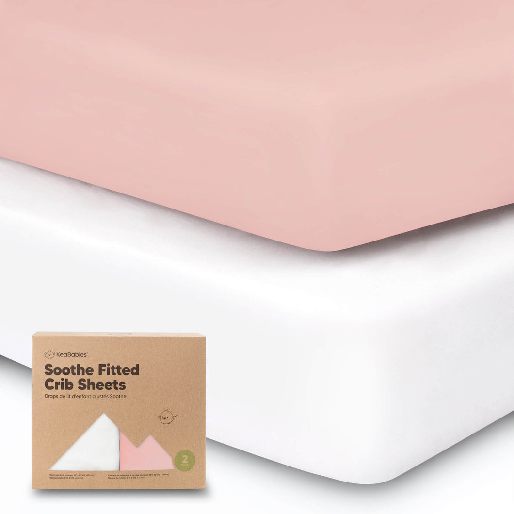Soothe Fitted Crib Sheet (Rose)