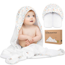 Load image into Gallery viewer, Luxe Baby Hooded Towel (Wildflowers)
