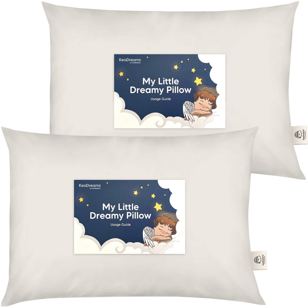 2-Pack Toddler Pillows (Natural Tan)