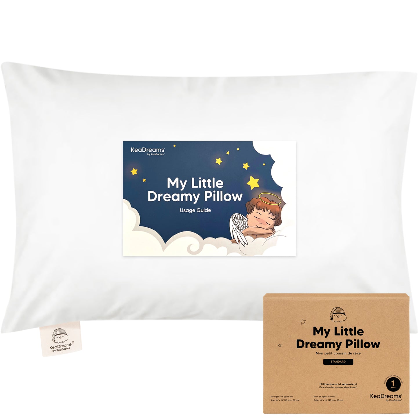 My Little Dreamy Pillow for toddlers comes with usage guide and sustainable kraft packaging. 26818911273146