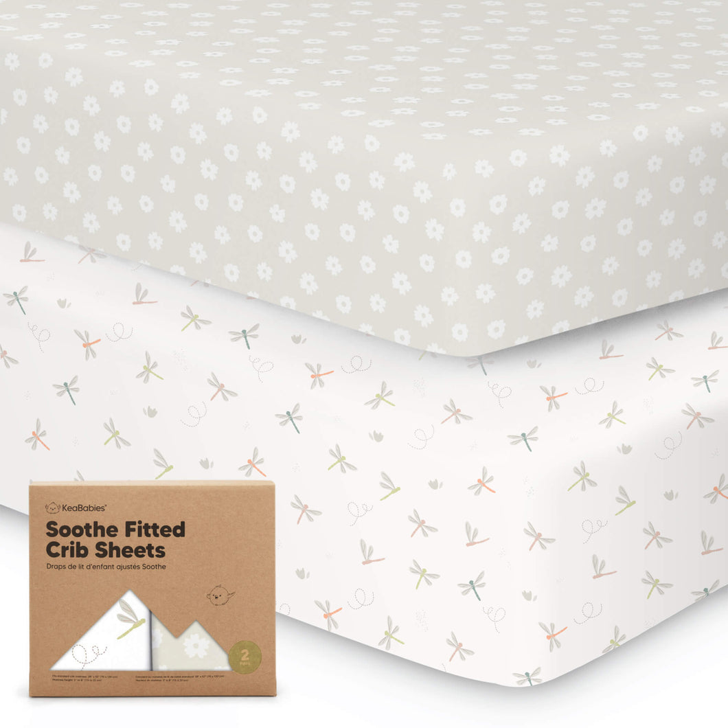 Soothe Fitted Crib Sheet (Meadow)