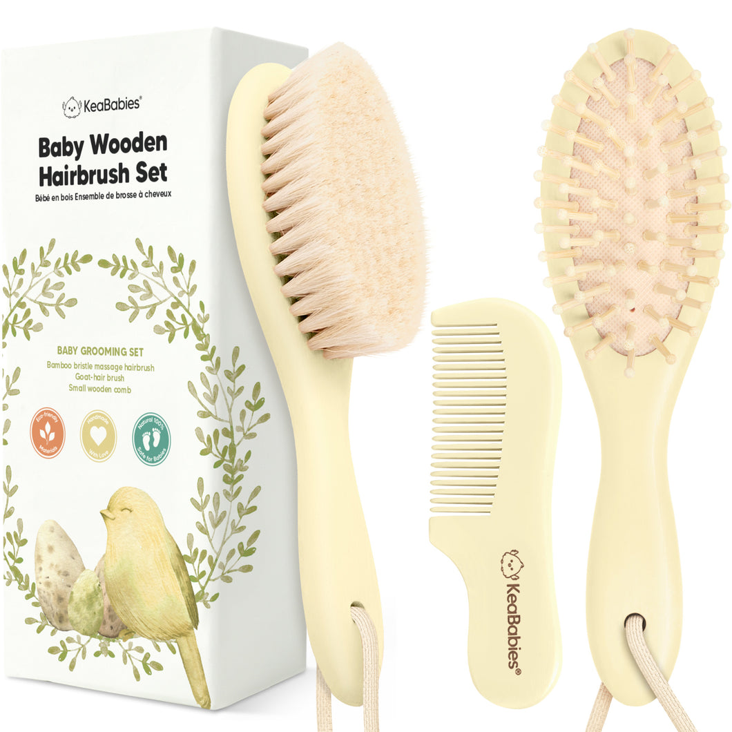 Baby Hair Brush and Comb Set (Lemon)