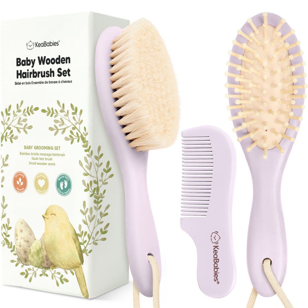 Baby Hair Brush and Comb Set (Thistle)