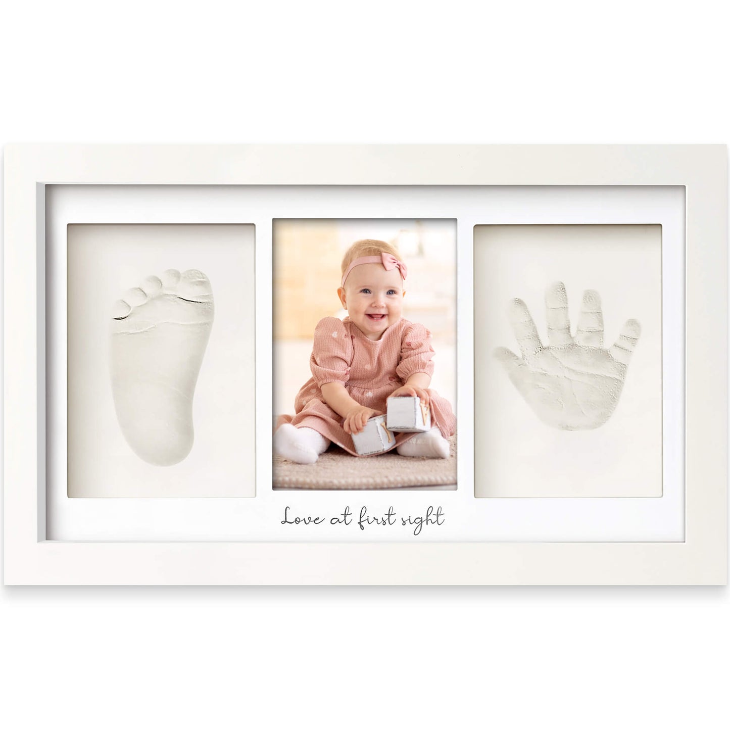Baby Handprint & Footprint Keepsake Duo Frame 32653241614522