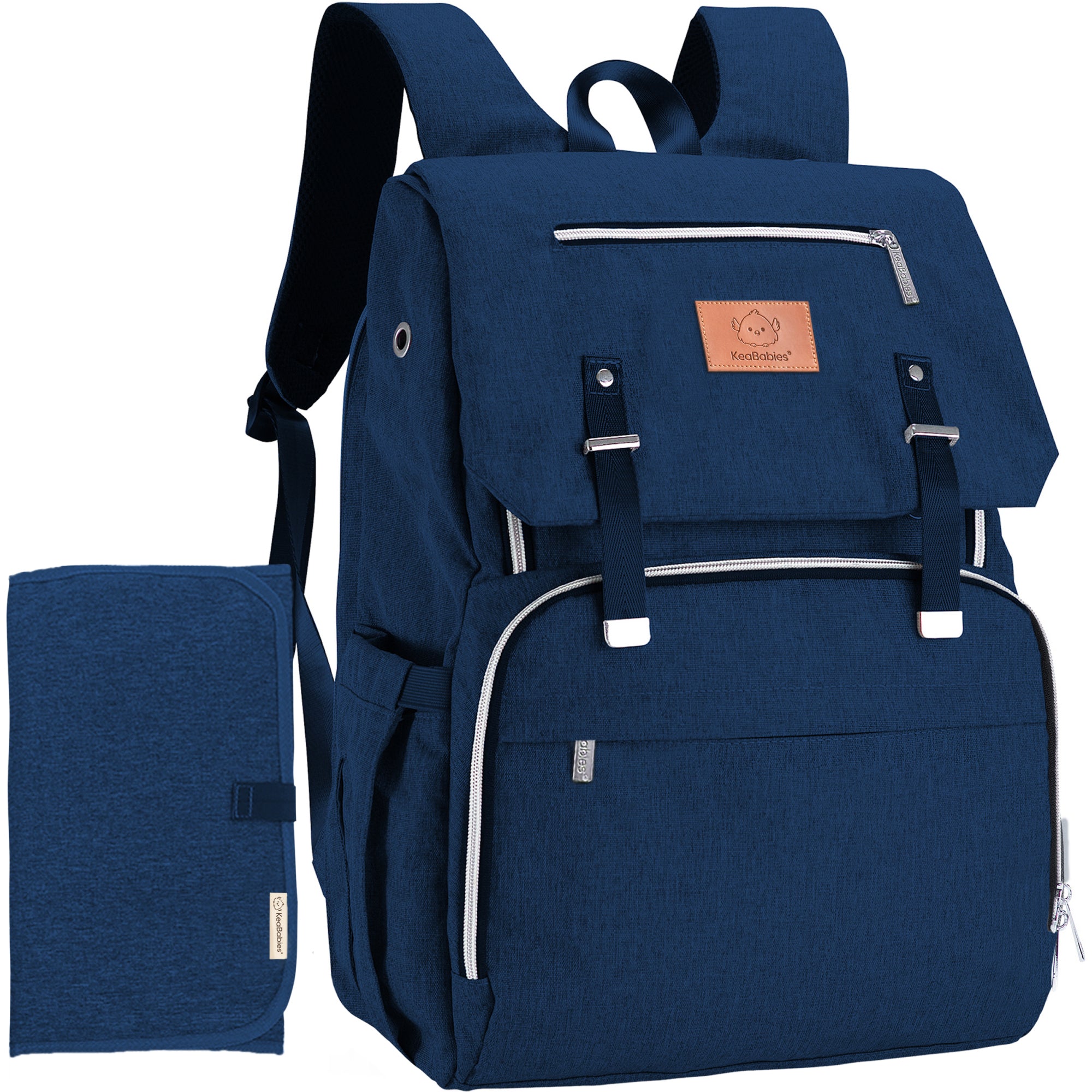KeaBabies Explorer Diaper Backpack (Navy Blue)