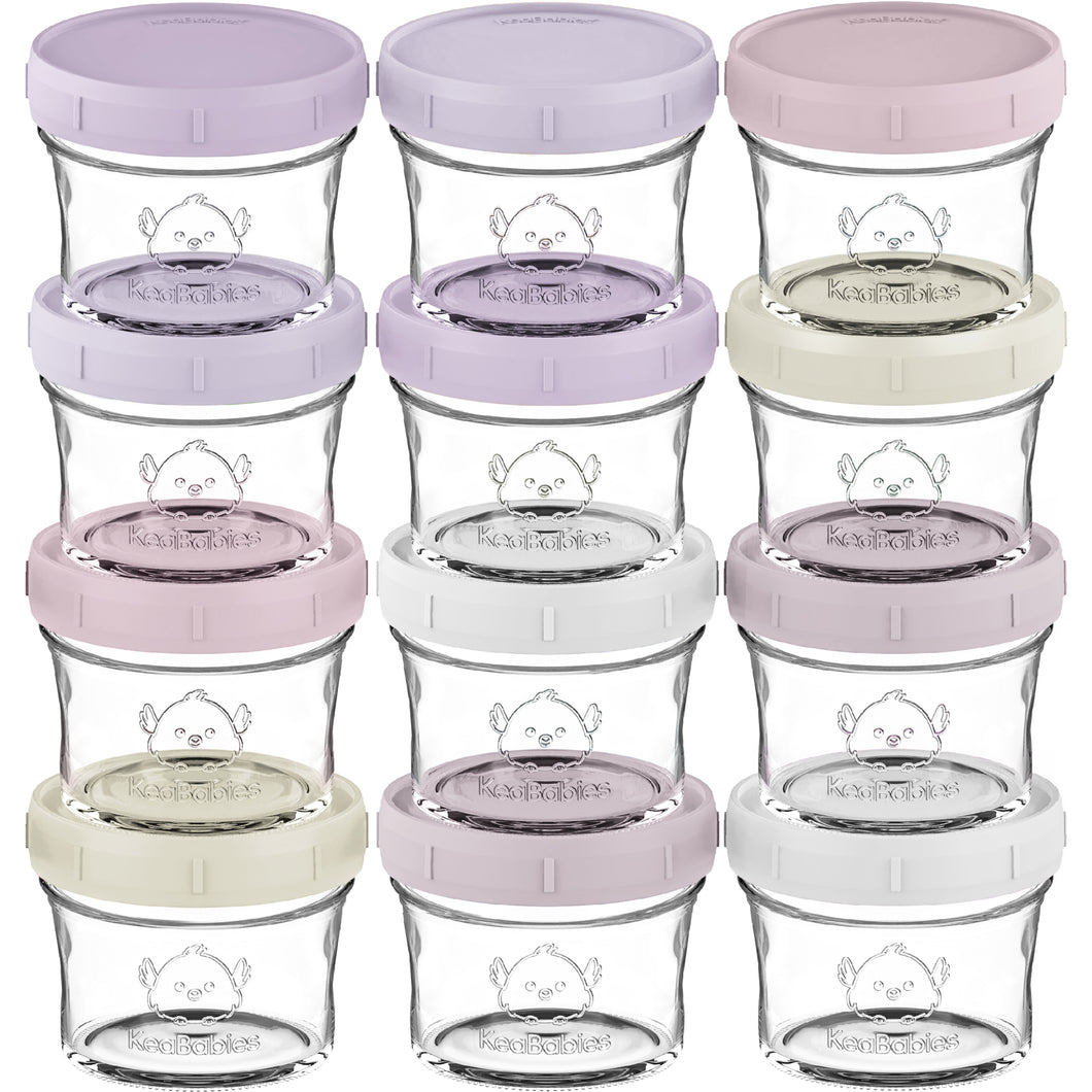 Prep Jars Baby Food Storage Glass Container (Lilac)
