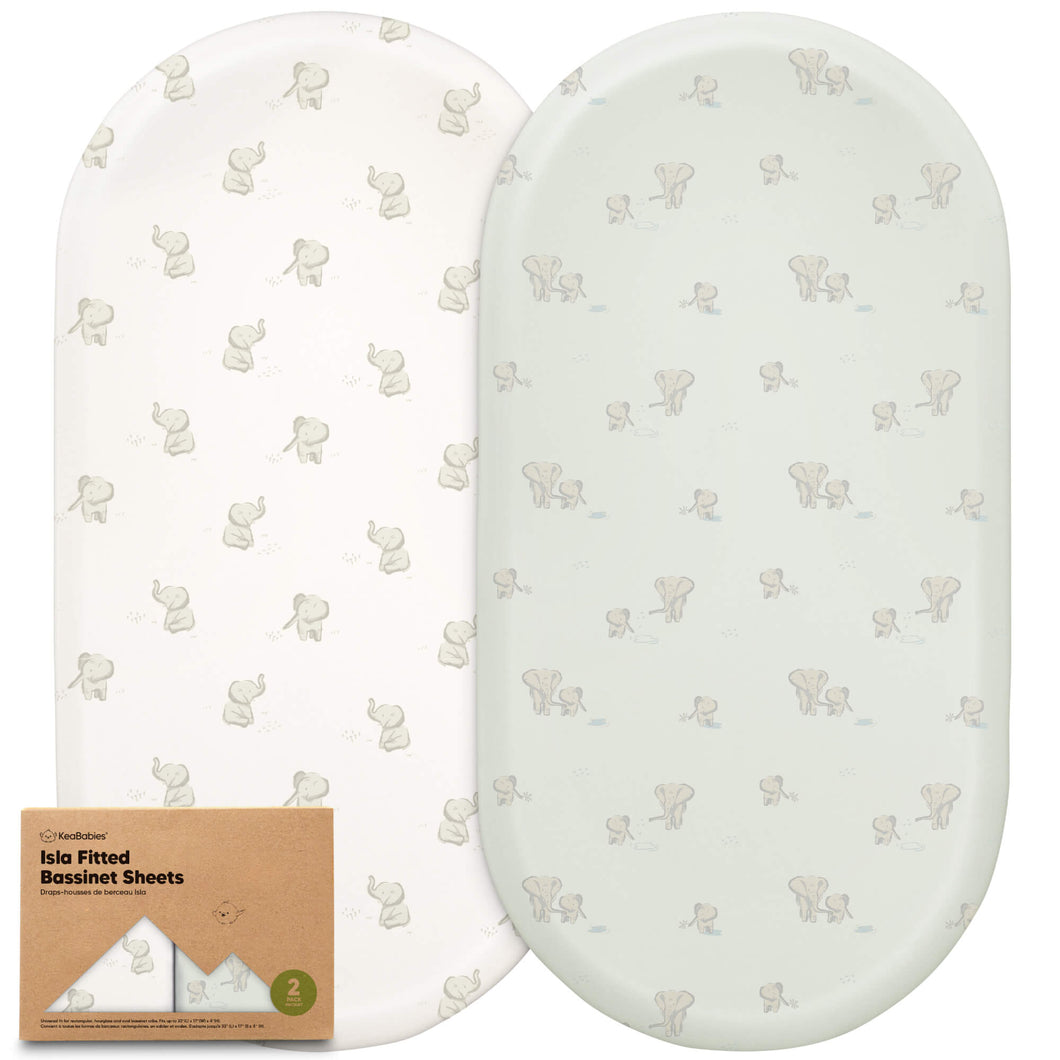 2-Pack Isla Fitted Bassinet Sheets