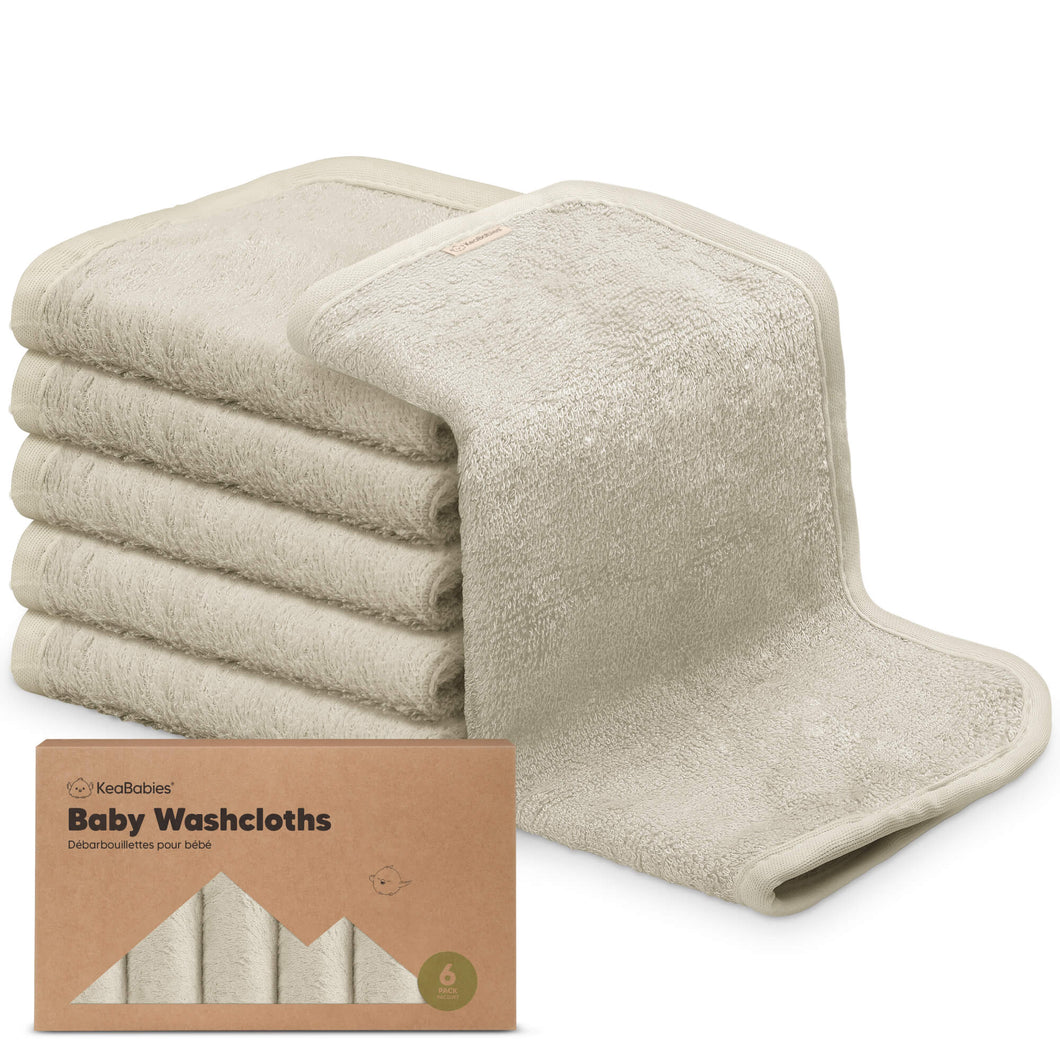 Deluxe Baby Washcloths (Stone)