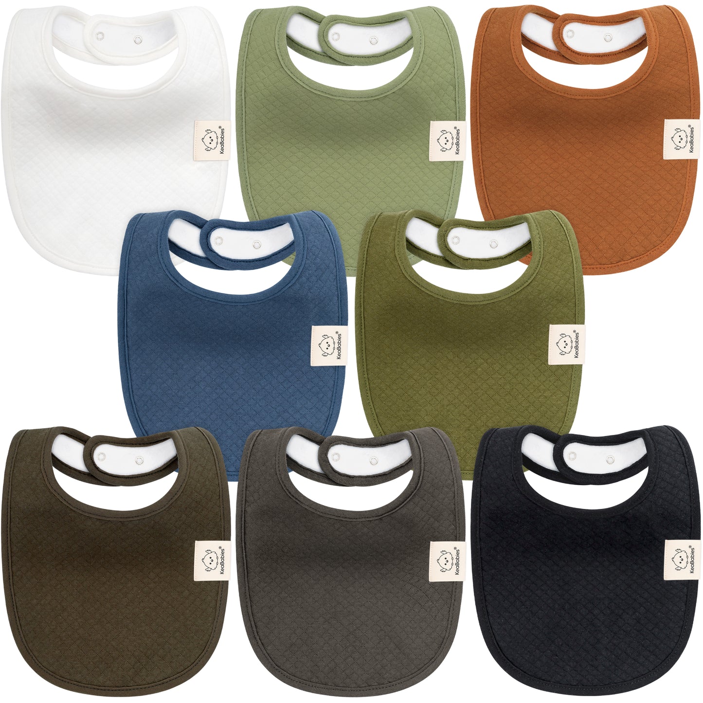 8-Pack Urban Quin Drool Bibs 26882030829754