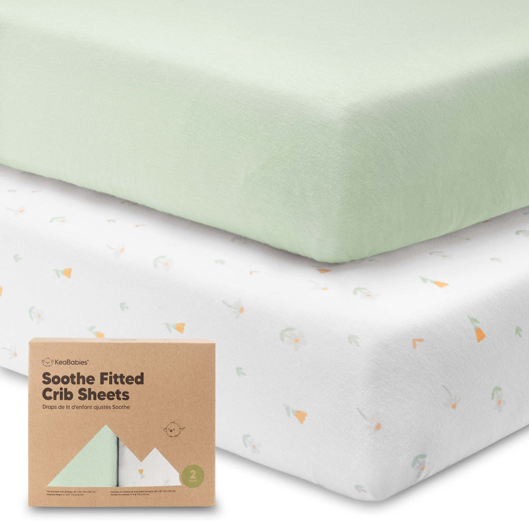 Soothe Fitted Crib Sheet (Wildflowers)