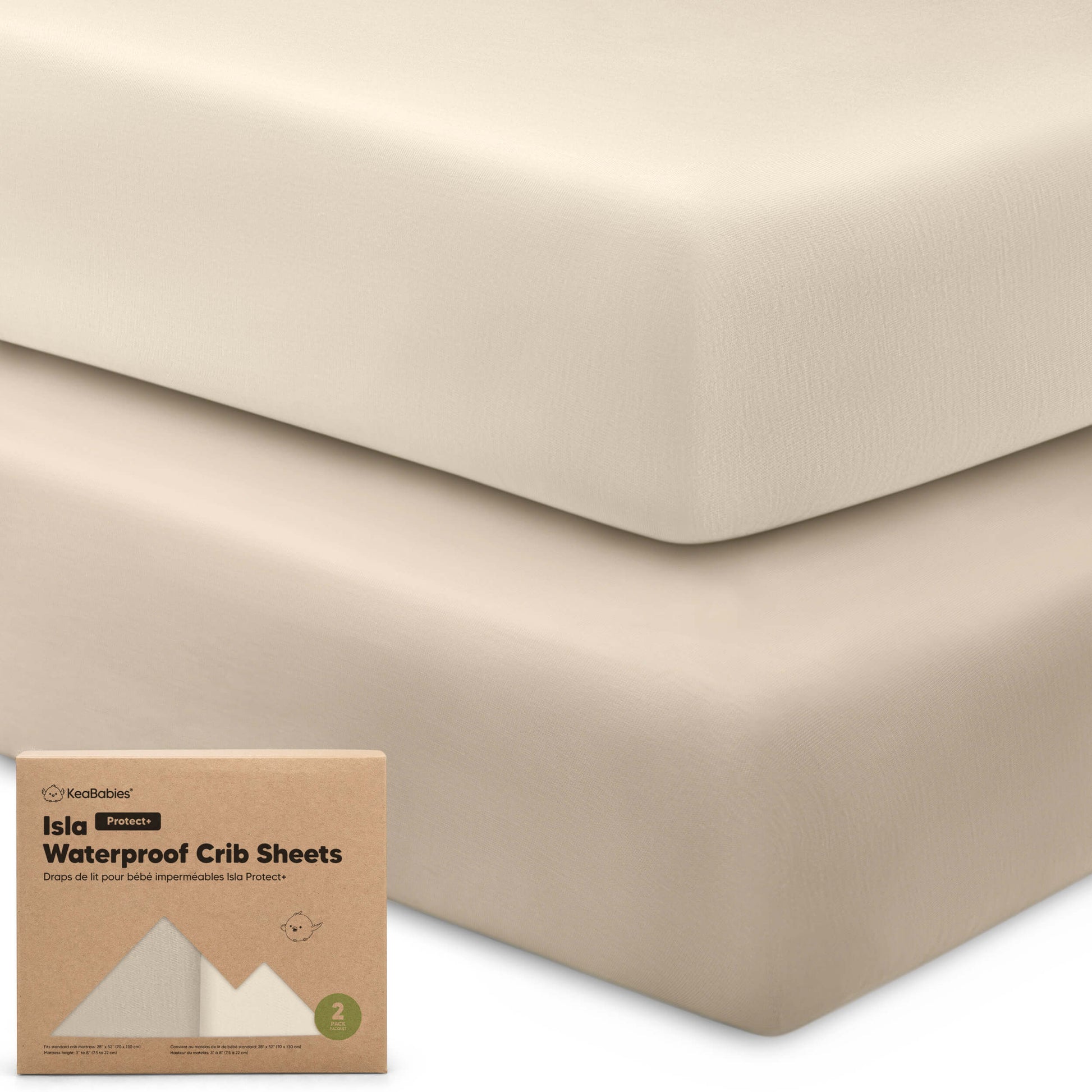 2-Pack Isla [Protect+] Waterproof Crib Sheets 26410827940026
