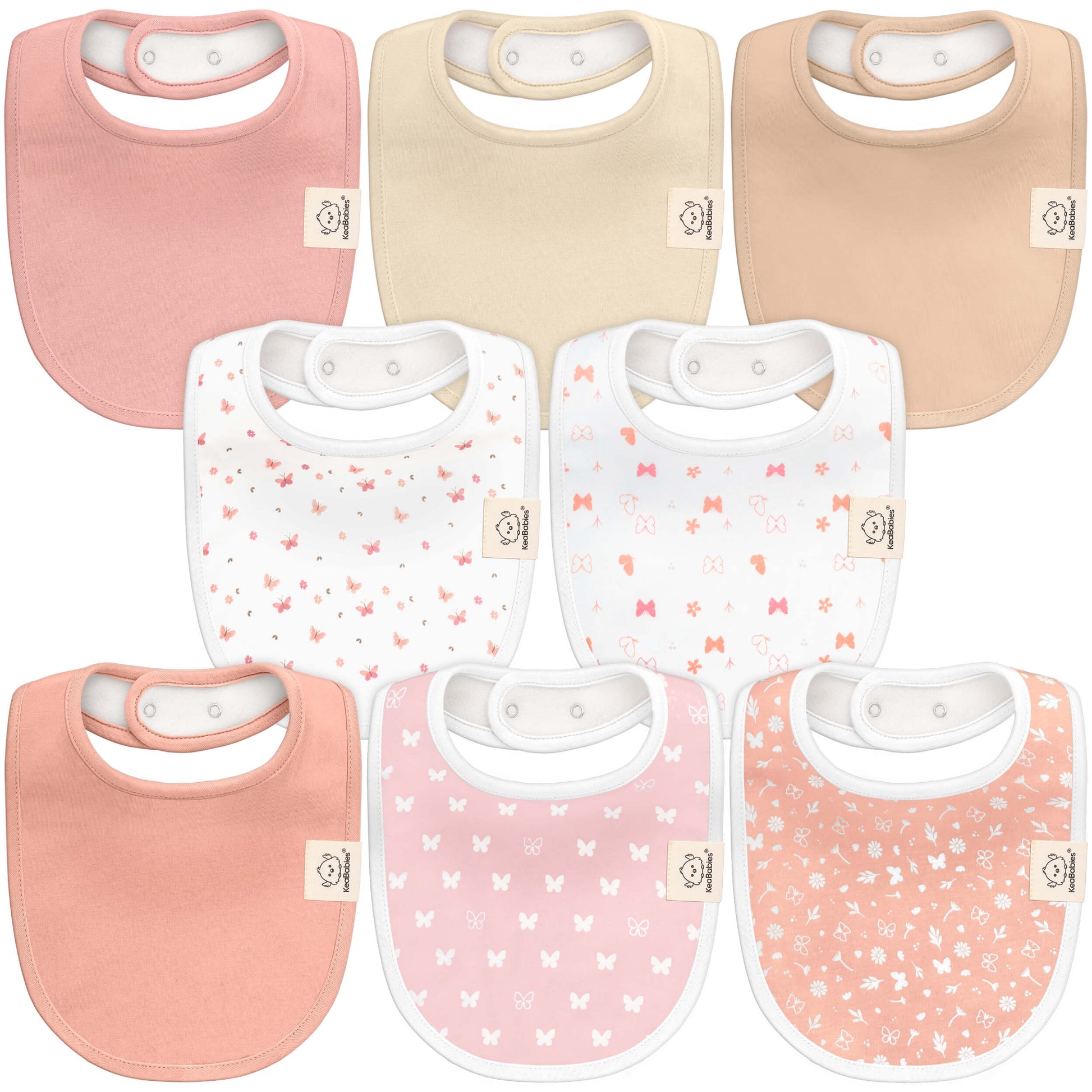 8-Pack Urban Drool Bibs 26562578907322