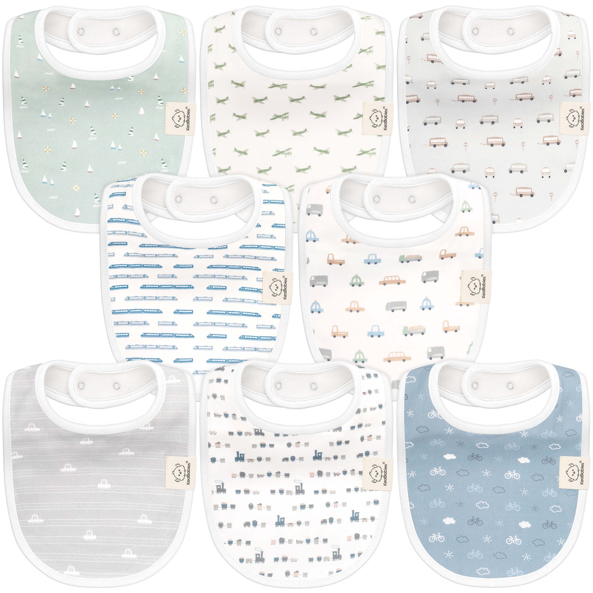 8-Pack Urban Drool Bibs 26562564260026