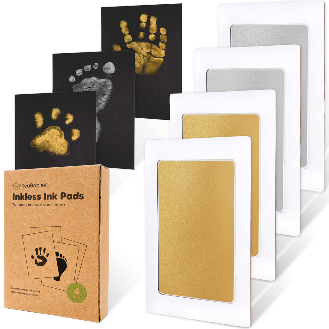 4-Pack Inkless Ink Pads (Gold/Silver)