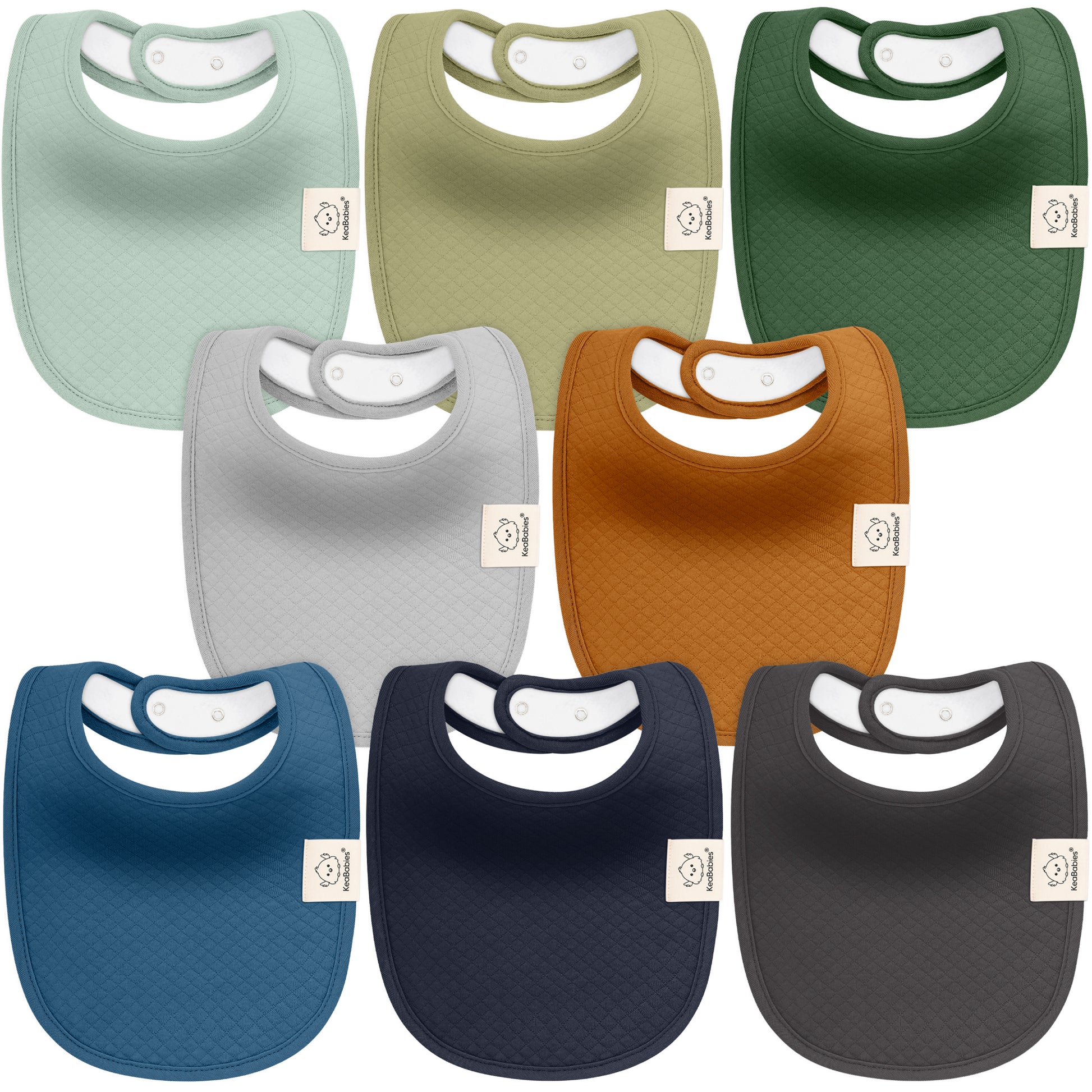 8-Pack Urban Quin Drool Bibs 26882025750714