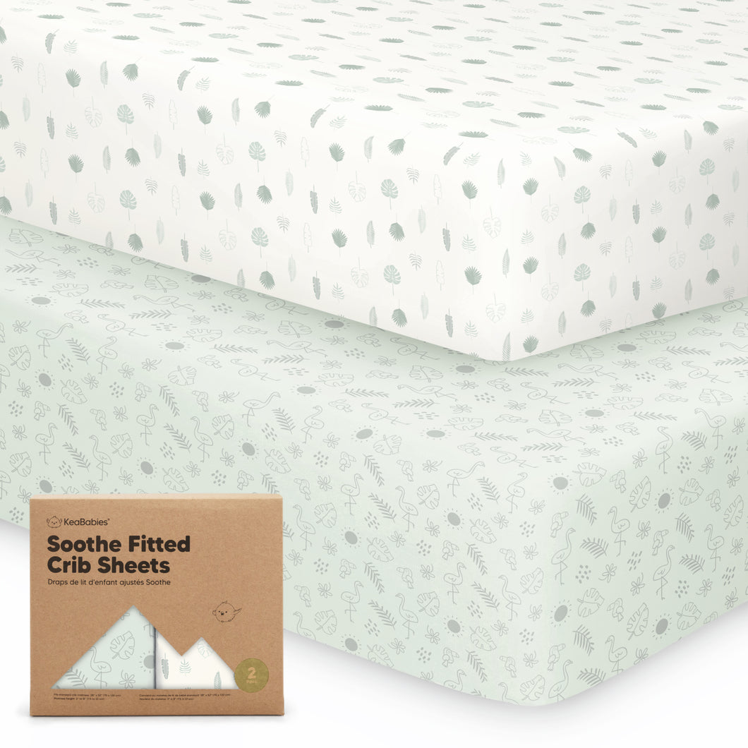 Soothe Fitted Crib Sheet (Tropic Oasis)