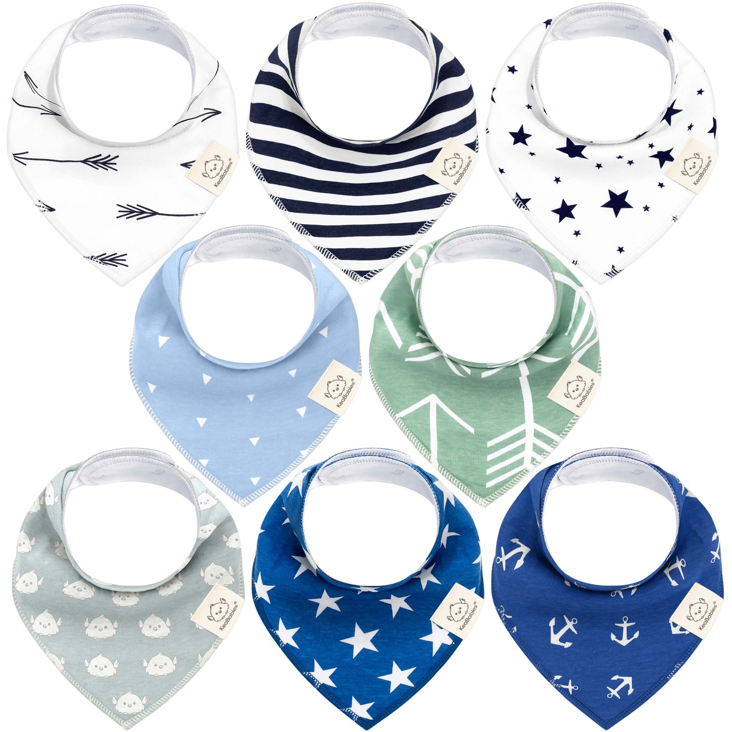 8-Pack Organic Bandana Bibs (Boy) 26613891989690