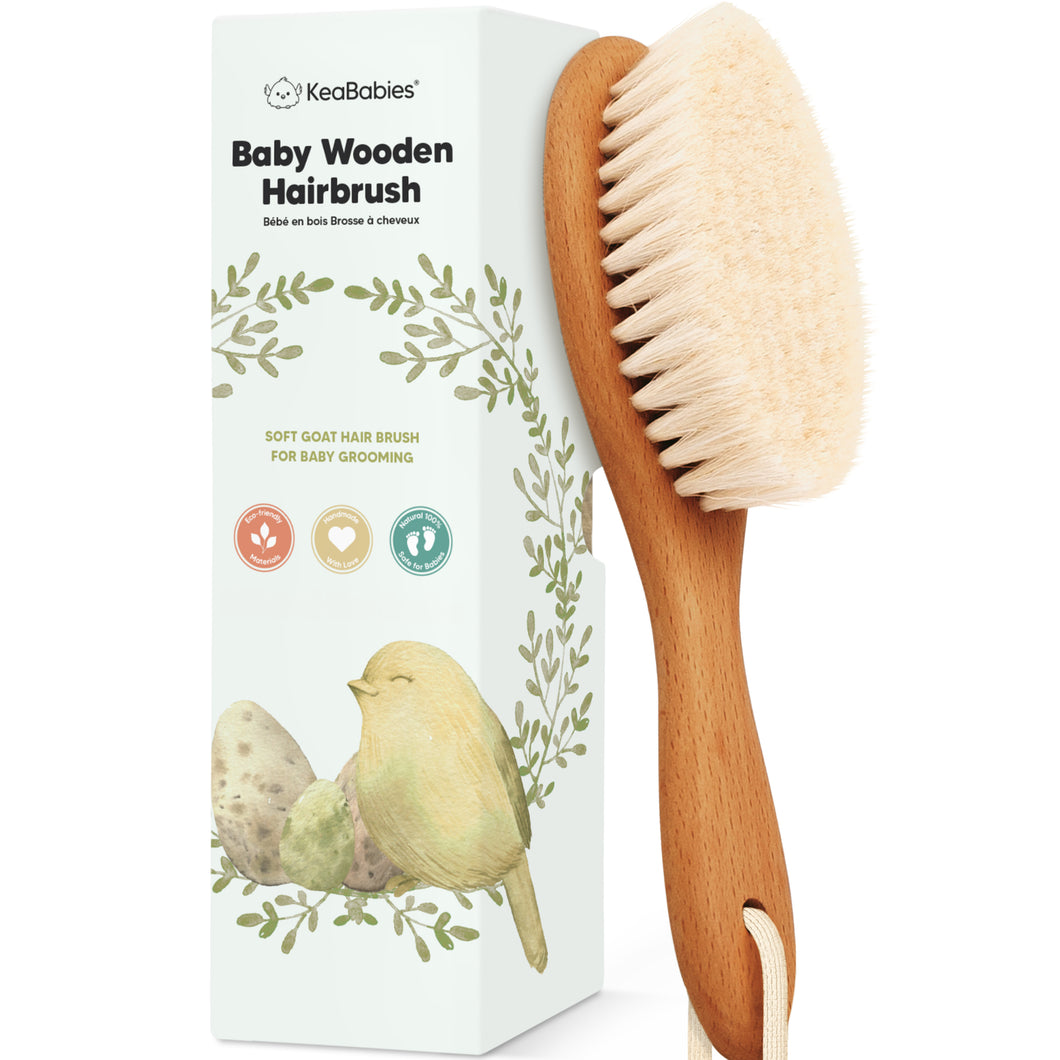 Baby Hair Brush (Golden Oak, Oval)
