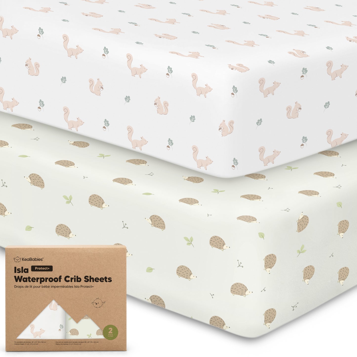 2-Pack Isla [Protect+] Waterproof Crib Sheets 26813077094586