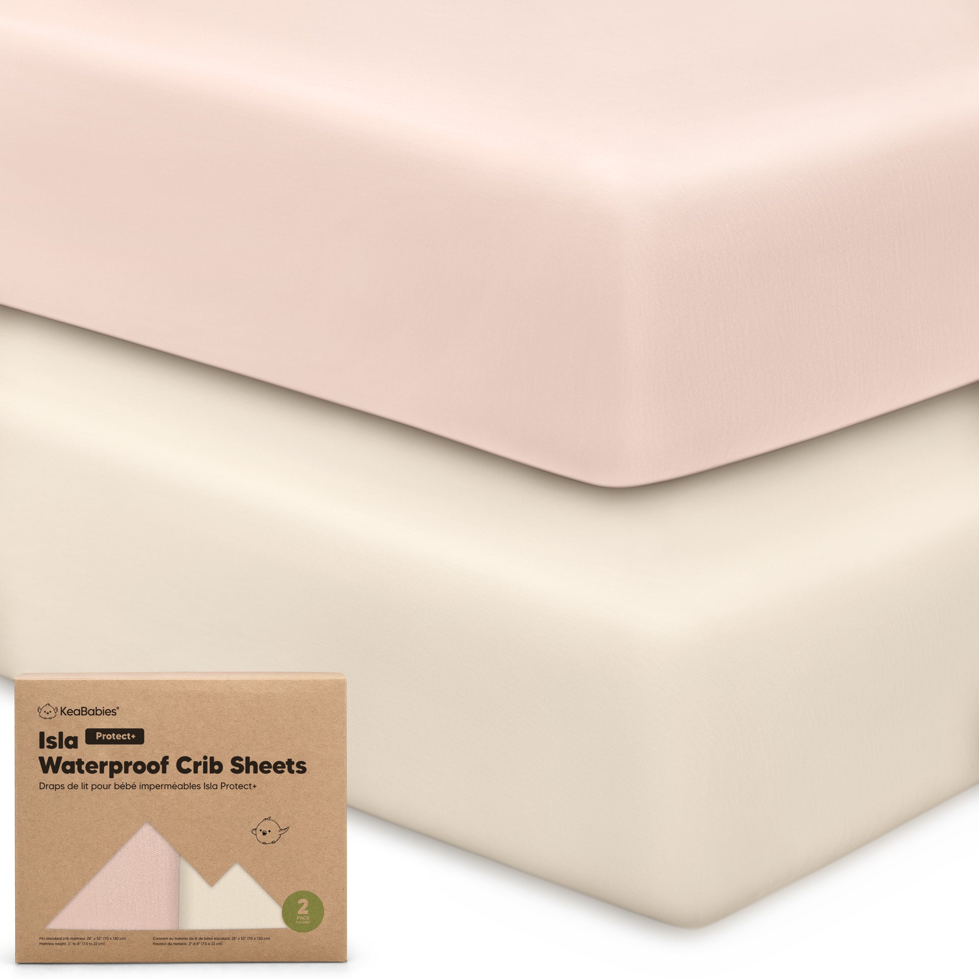 2-Pack Isla [Protect+] Waterproof Crib Sheets 26940335980730