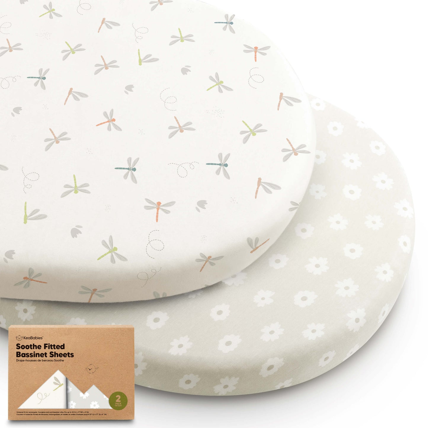 2-Pack Soothe Fitted Bassinet Sheets 29289060597946